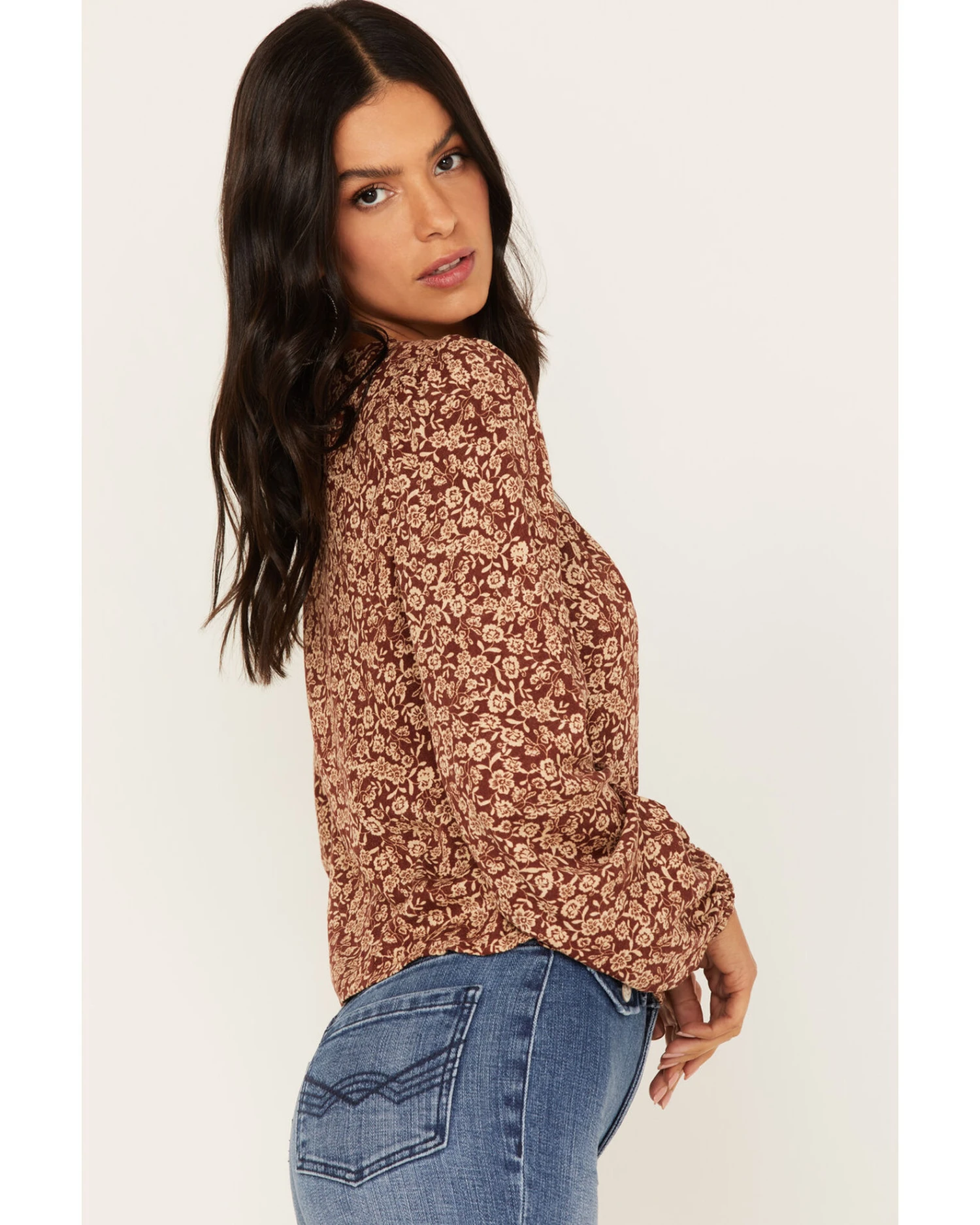 Idyllwind Women's Floral Print Smocked Top 5 Idyllwind Women's Floral Print Smocked Top - Image 3