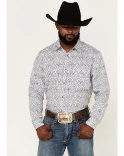 Gibson Men's Lava Lamp Floral Print Button Down Western Shirt 