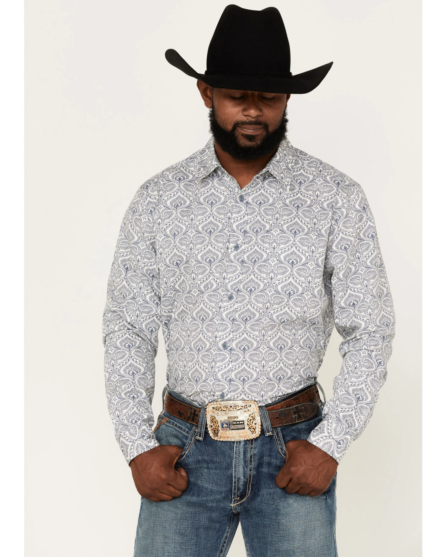 Gibson Men's Lava Lamp Floral Print Button Down Western Shirt 3 Gibson Men's Lava Lamp Floral Print Button Down Western Shirt