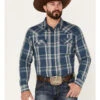 Cody James Men's Expression Large Plaid Snap Western Shirt  -Wrangle Clothing Shop 2000374104 410 P1