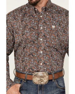 Cinch Men's Paisley Print Long Sleeve Button-Down Western Shirt -Wrangle Clothing Shop 2000375263 200 P3
