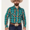 Rock & Roll Denim Men's Southwestern Stretch Long Sleeve Snap Shirt -Wrangle Clothing Shop 2000376155 442 P1