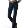 Ariat Women's R.E.A.L. Dark Wash Mid Rise Ella Stretch Straight Jeans -Wrangle Clothing Shop 2000377690 400 P1