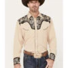 Scully Men's Floral Tooled Embroidered Long Sleeve Western Pearl Snap Shirt 1 Scully Men's Floral Tooled Embroidered Long Sleeve Western Pearl Snap Shirt -Wrangle Clothing Shop 2000377900 280 P1