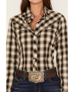 ROPER Stetson Women's Plaid Print Long Sleeve Snap Western Shirt 8 ROPER Stetson Women's Plaid Print Long Sleeve Snap Western Shirt -Wrangle Clothing Shop 2000378235 341 P3