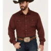 Wrangler Retro Men's Premium Solid Long Sleeve Snap Western Shirt  -Wrangle Clothing Shop 2000378420 646 P1