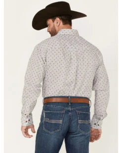 Wrangler Men's Geo Print Long Sleeve Button Down Western Shirt -Wrangle Clothing Shop 2000378459 100 P4