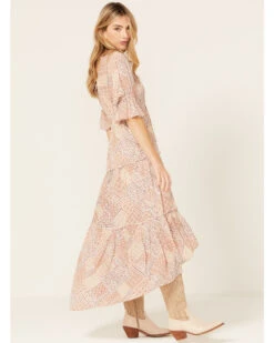 Wild Moss Women's Patchwork Floral Paisley Print Dress 8 Wild Moss Women's Patchwork Floral Paisley Print Dress -Wrangle Clothing Shop 2000378752 103 P3