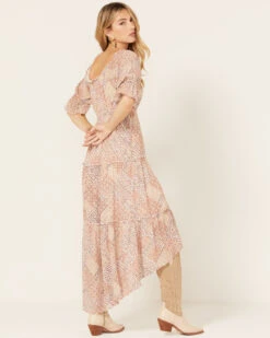 Wild Moss Women's Patchwork Floral Paisley Print Dress 9 Wild Moss Women's Patchwork Floral Paisley Print Dress -Wrangle Clothing Shop 2000378752 103 P4