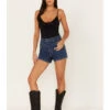 Wrangler Retro Women's Dark Wash High Rise Bareback Denim Shorts -Wrangle Clothing Shop 2000380202 400 P1