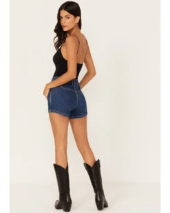 Wrangler Retro Women's Dark Wash High Rise Bareback Denim Shorts -Wrangle Clothing Shop 2000380202 400 P3
