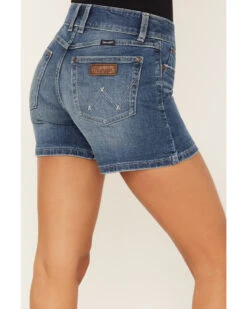 Wrangler Retro Women's Medium Wash Mid Fold Shorts -Wrangle Clothing Shop 2000380207 400 P4