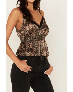 Shyanne Women's Southwestern Print Lace Cami Top -Wrangle Clothing Shop 2000380640 251 P3