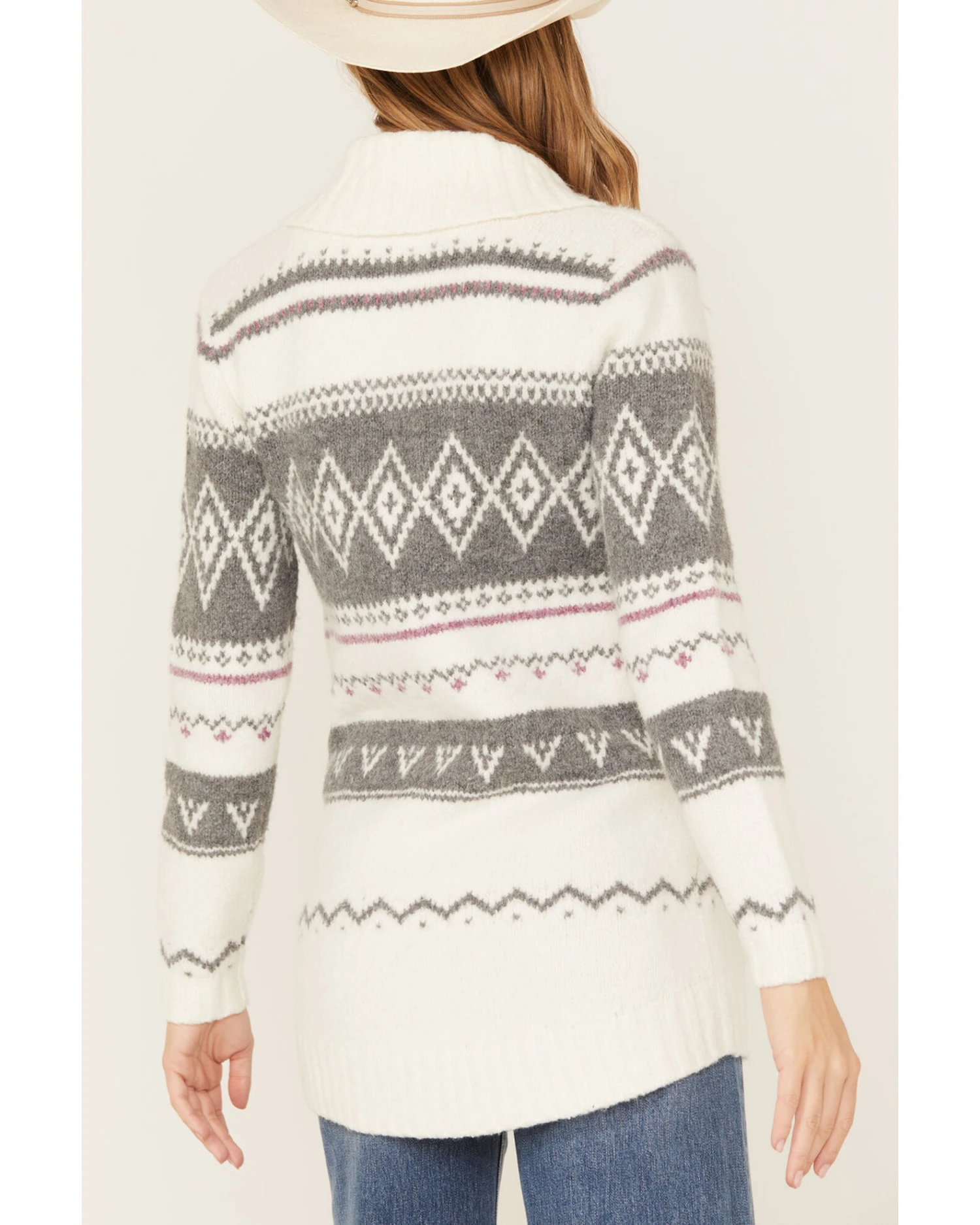 Cleo + Wolf Women's Fairisle Cardigan 6 Cleo + Wolf Women's Fairisle Cardigan - Image 4