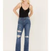 Idyllwind Women's Navaho Dark Wash High Risin' Distressed Bootcut Jeans -Wrangle Clothing Shop 2000381386 416 P1