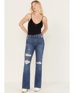 Idyllwind Women's Navaho Dark Wash High Risin' Distressed Bootcut Jeans