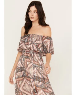 Shyanne Women's Off The Shoulder Ruffle Midi Dress -Wrangle Clothing Shop 2000382840 202 P2