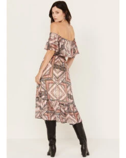 Shyanne Women's Off The Shoulder Ruffle Midi Dress -Wrangle Clothing Shop 2000382840 202 P4