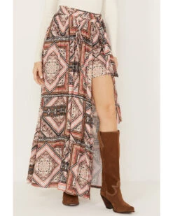 Shyanne Women's Printed Wrap Maxi Skirt -Wrangle Clothing Shop 2000382841 202 P2