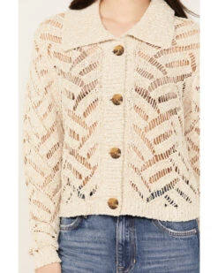 Cleo + Wolf Women's Cropped Boxy Cardigan -Wrangle Clothing Shop 2000382943 295 P3