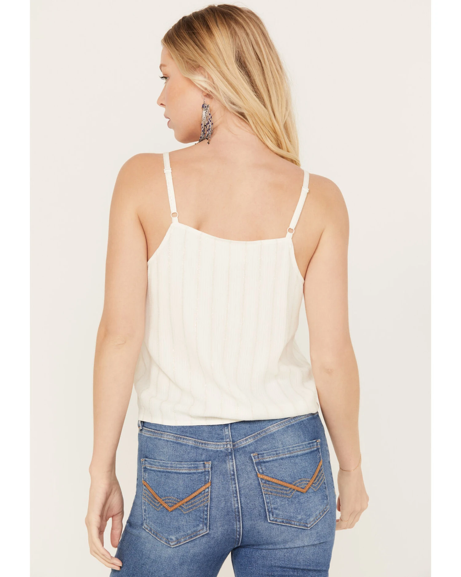 Idyllwind Women's Rio Metallic Striped Tie Tank Top 6 Idyllwind Women's Rio Metallic Striped Tie Tank Top - Image 4