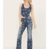 Idyllwind Women's High Risin Floral Drive Flare Jeans -Wrangle Clothing Shop 2000383131 415 P1
