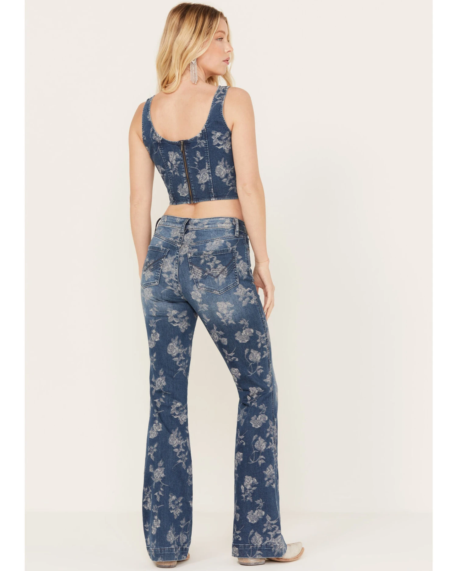 Idyllwind Women's High Risin Floral Drive Flare Jeans 5 Idyllwind Women's High Risin Floral Drive Flare Jeans - Image 3