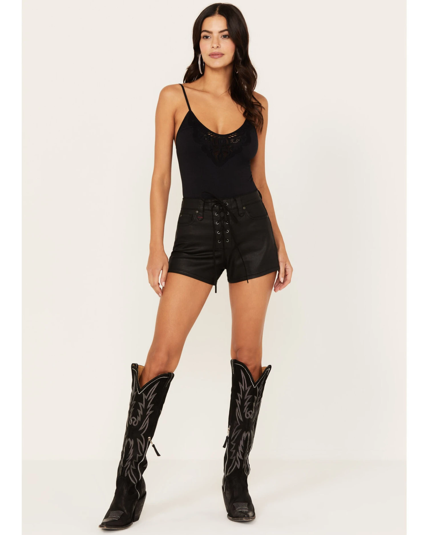 Idyllwind Women's Horseshoe Lane High Risin Coated Lace-Up Shorts 4 Idyllwind Women's Horseshoe Lane High Risin Coated Lace-Up Shorts - Image 2