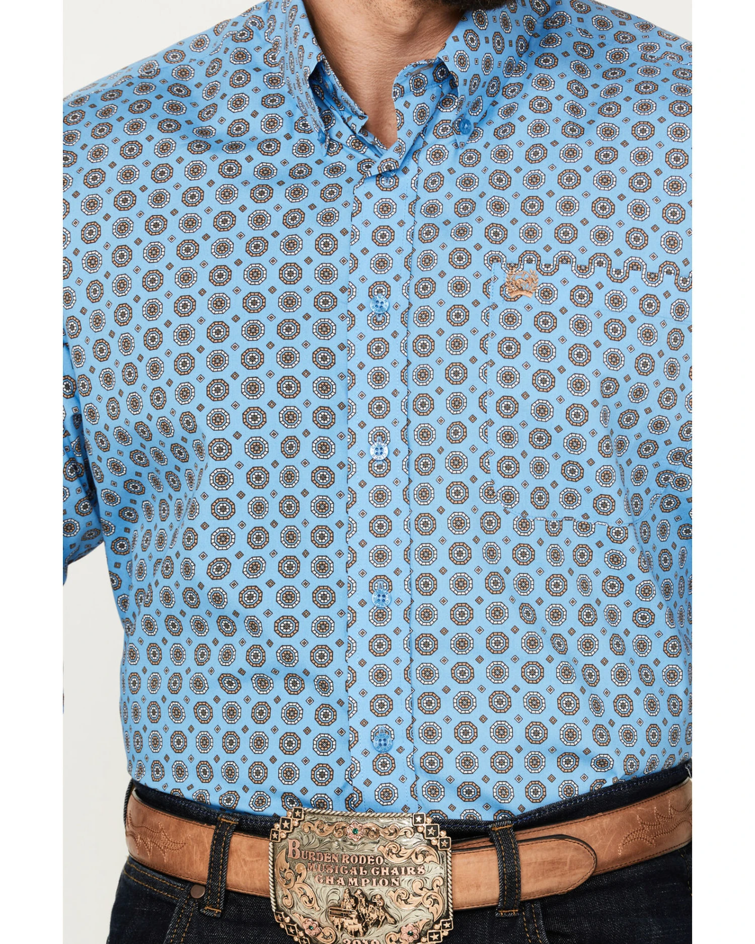 Cinch Men's Medallion Print Long Sleeve Button-Down Western Shirt 4 Cinch Men's Medallion Print Long Sleeve Button-Down Western Shirt - Image 3
