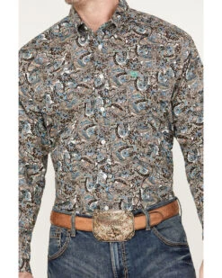 Cinch Men's Floral Paisley Print Long Sleeve Button Down Western Shirt 8 Cinch Men's Floral Paisley Print Long Sleeve Button Down Western Shirt -Wrangle Clothing Shop 2000383975 900 P3