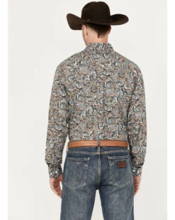 Cinch Men's Floral Paisley Print Long Sleeve Button Down Western Shirt 9 Cinch Men's Floral Paisley Print Long Sleeve Button Down Western Shirt -Wrangle Clothing Shop 2000383975 900 P4