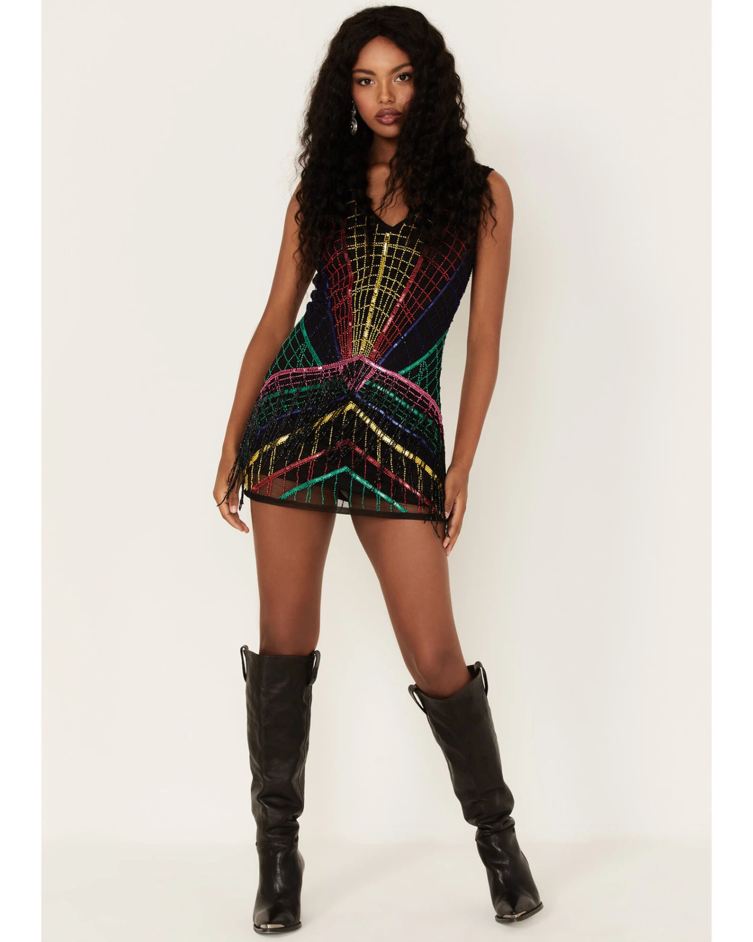 Any Old Iron Women's Multicolored Beaded Dress 5 Any Old Iron Women's Multicolored Beaded Dress - Image 3