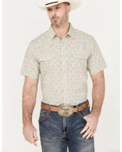 Gibson Trading Co. Men's Treasure Map Short Sleeve Western Pearl Snap Shirt