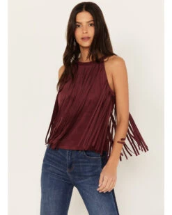 Idyllwind Women's Madie Faux Suede Fringe Tank