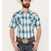 Ely Walker Men's Plaid Print Short Sleeve Western Snap Shirt - Tall 1 Ely Walker Men's Plaid Print Short Sleeve Western Snap Shirt - Tall -Wrangle Clothing Shop 2000386612 442 P1