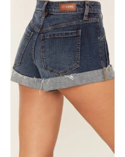 Shyanne Women's Double Barrel Dark Wash High Rise Shorts -Wrangle Clothing Shop 2000386840 416 P4