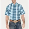 Ariat Men's Wrinkle Free Enzo Plaid Print Button-Down Short Sleeve Western Shirt -Wrangle Clothing Shop 2000387254 442 P1