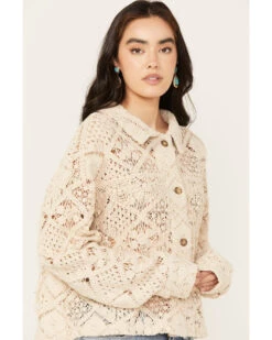 Miss Me Women's Crochet Shacket -Wrangle Clothing Shop 2000387324 250 P2