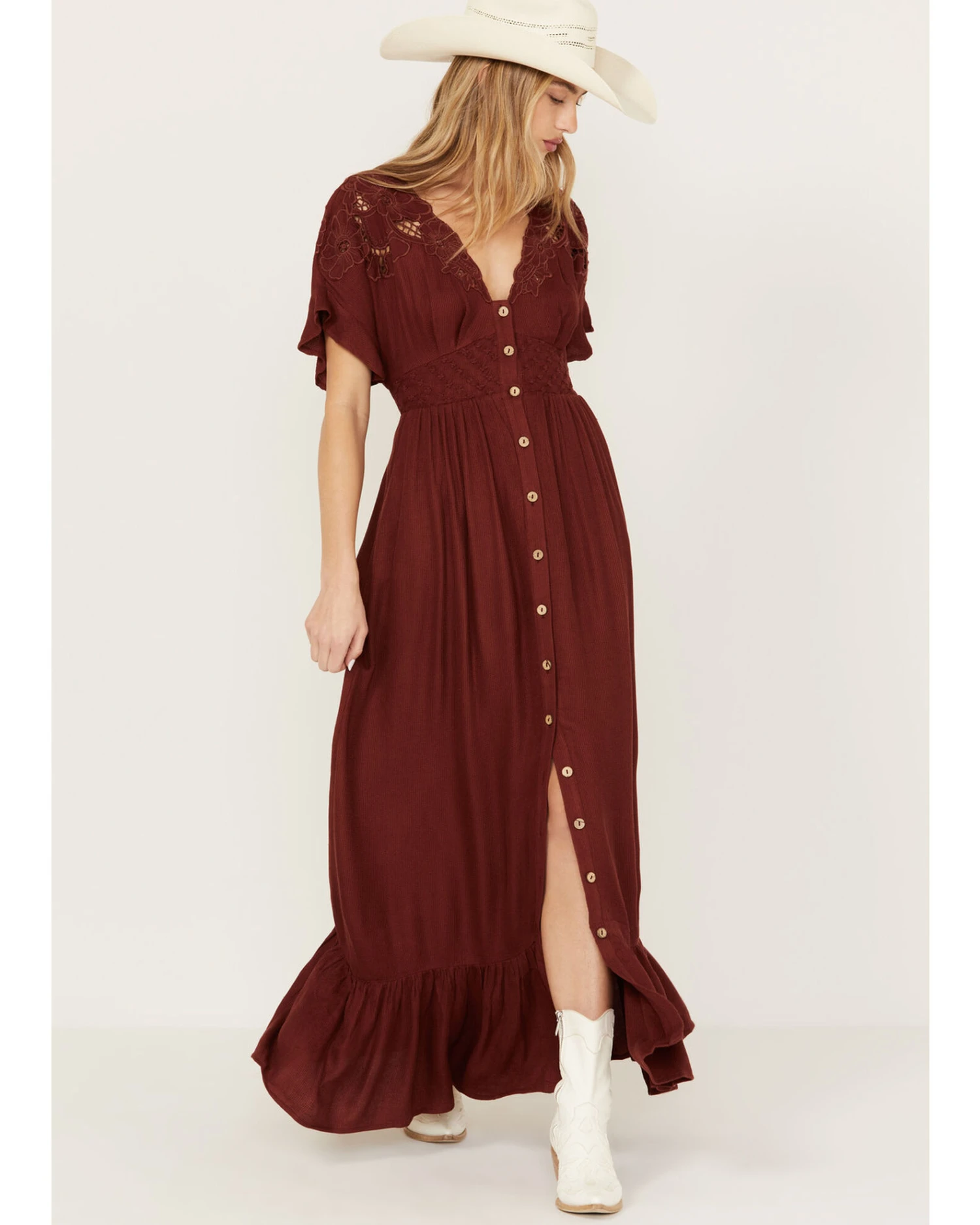 Free People Women's Colette Maxi Dress 3 Free People Women's Colette Maxi Dress