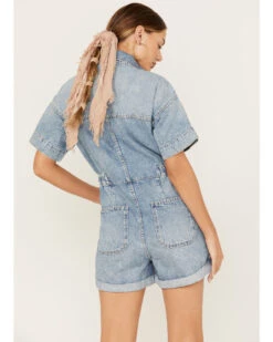 Free People Women's Marci Denim Shortall 9 Free People Women's Marci Denim Shortall -Wrangle Clothing Shop 2000388004 414 P4