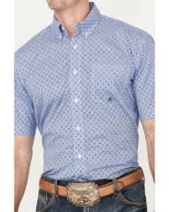 Roper Men's Geo Print Short Sleeve Button Down Western Shirt -Wrangle Clothing Shop 2000388209 400 P3
