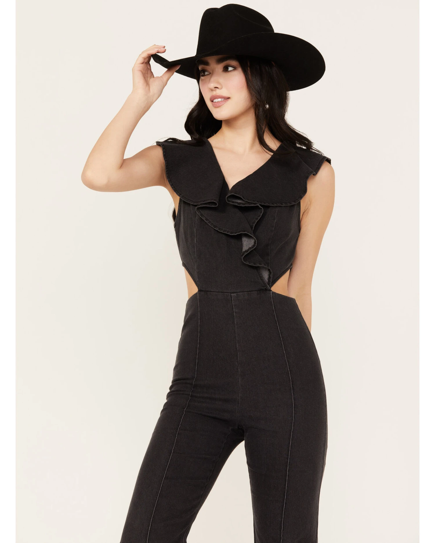 Flying Tomato Women's On The Way Denim Jumpsuit 5 Flying Tomato Women's On The Way Denim Jumpsuit - Image 3