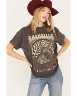 Girl Dangerous Women's Music City Nashville Relaxed Graphic Tee